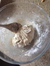 Dough after addition